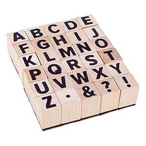 PandaHall 30 stks A ~ Z Letter Houten Stempels Houten Rubber Alfabet en Symbool Stempels voor DIY Craft, Brieven Dagboek…