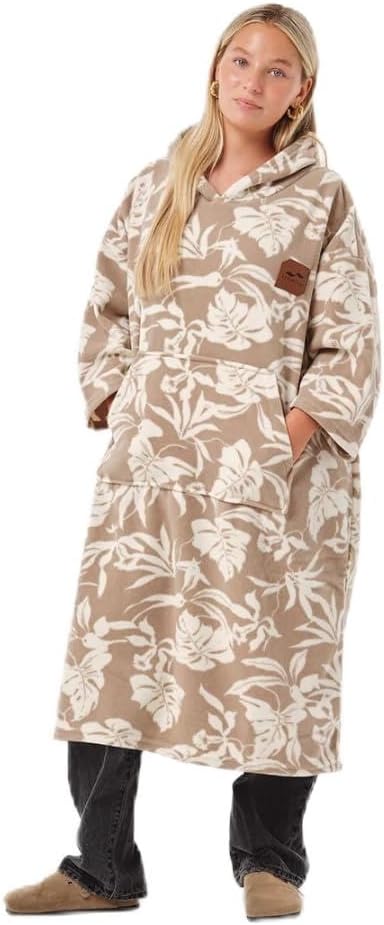 Slowtide Wearable Blanket Poncho – Ultra-Soft Fleece Hoodie with Pocket & Sleeves, Cozy Loungewear for Adults