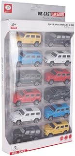 لعبة سيارات مصبوبة من البلاستيك للأولاد، مجموعة من 12 قطعة، ألوان متعددة، 123-7D، من 3 ايه