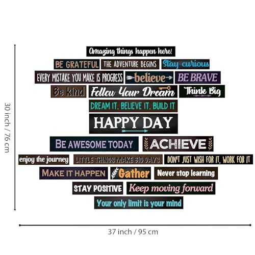 23 Pieces Inspirational Bulletin Board Decorations Motivational Banners for Classroom Laminated Quote Positive Affirmation Motivational Banners with Welcome Sign for Wall Teachers Students(Farmhouse) - Image 2