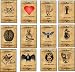 Halloween 54 mini laminated glossy bottle labels stickers