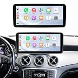 BARGGN Wireless CarPlay/Android Auto 12.3in Touchscreen for Mercedes Benz A CLA GLA W176/C117/X117/X156 (2013-2015) with NTG4.5/4.7 Linux System, Radio Receiver, Bluetooth, Car Stereo (12.3inch)
