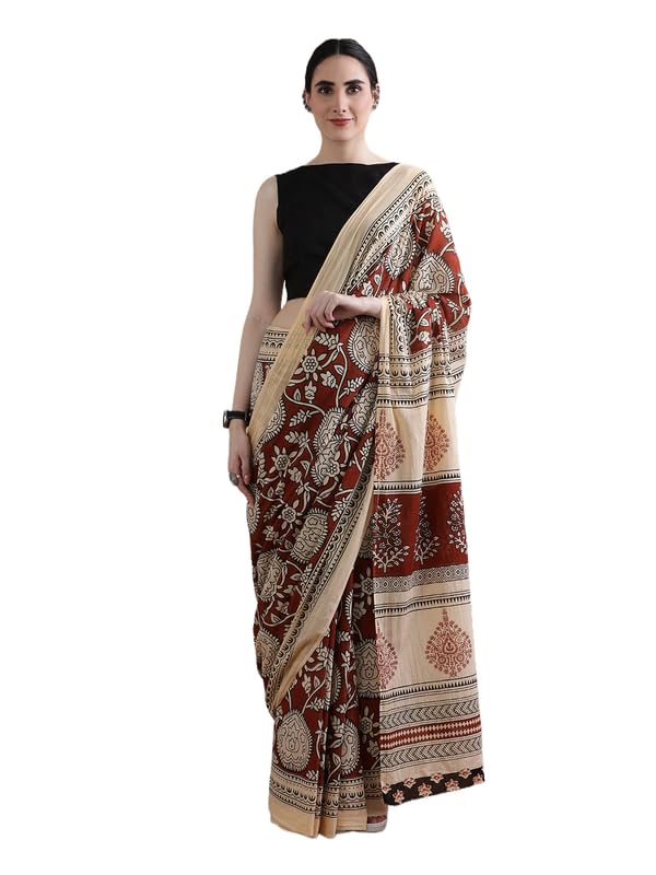 Vaishnavi Handicrafts Women's Hand Block Print Jaipuri Cotton Mul...