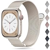[OULUOQI] コンパチブル アップルウォッチバンド 38mm 40mm 41mm 42mm 44mm 45mm 46mm 49mm コンパチブル Apple Watch バンド ステンレス マグネット ベルト 通気 長さ調節 男女兼用 メッシュ スポーツ Watch Series 11/10/9/8/7/6/5/4/SE3/SE2/Ultra3 に対応