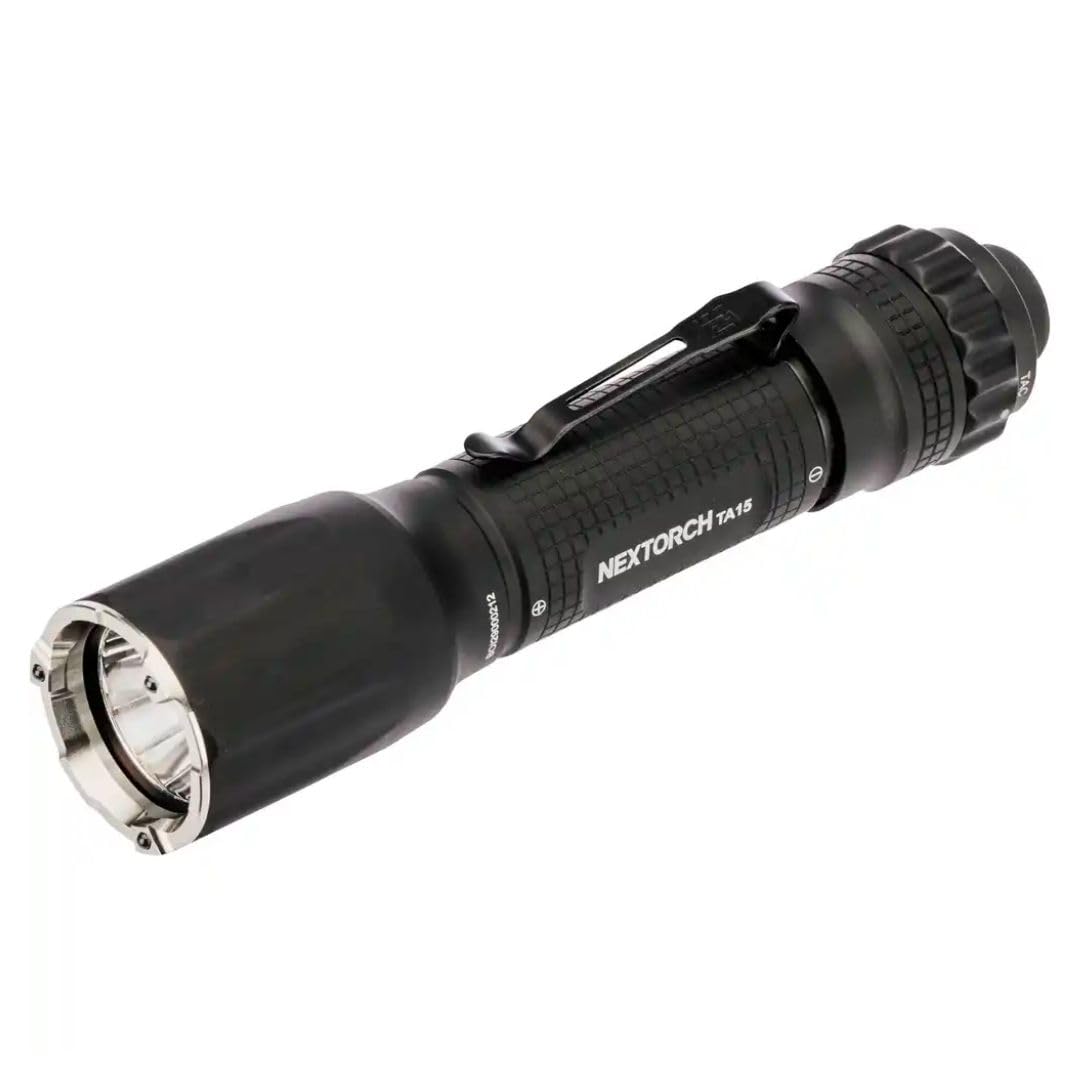 NEXTORCH TA15 GuardianTactical LED Taschenlampe, 600 Lumen, Kopf mit Nano- Keramik Glasbrecher, Stroboknopfunktion