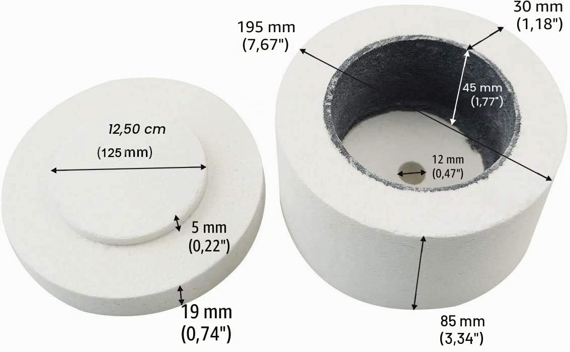 WICAND Grand four à micro-ondes pour la fusion de verre pour la fabrication de bijoux DIY - Ensemble d'outils (lot de 15)