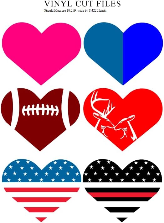 Miniatura 6 de Paquete Heart SVG con corazón de aluminio personalizable en blanco con archivo incluido, fabricado en los Estados Unidos para bricolaje, artesanos,