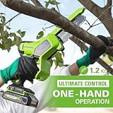 Greenworks Mini piła łańcuchowa 24 V 4 cale (10 cm) akumulatorowa piła łańcuchowa z akumulatorem 2 Ah, elektryczna piła łańcuchowa 7,8 m/s, do gałęzi drzew, cięcia ogrodu, dziedzińca i gospodarstwa