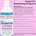 Shampoo Conditioner Bundle for Pets. All-Natural Organic & Non-Toxic. Deshedding & Detangling Fast Relief for Dry Skin, Sensitive Skin Safe, Tear-Free. Remove Odors Clean & Nourish Their Coat
