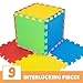 Play Platoon Non-Toxic Foam Puzzle Floor Mat, Comfortable, Extra Thick, Cushiony Play Mat for Toddlers, Kids & Adults, 9 Tiles (12”x12”), Square, Primary Colors