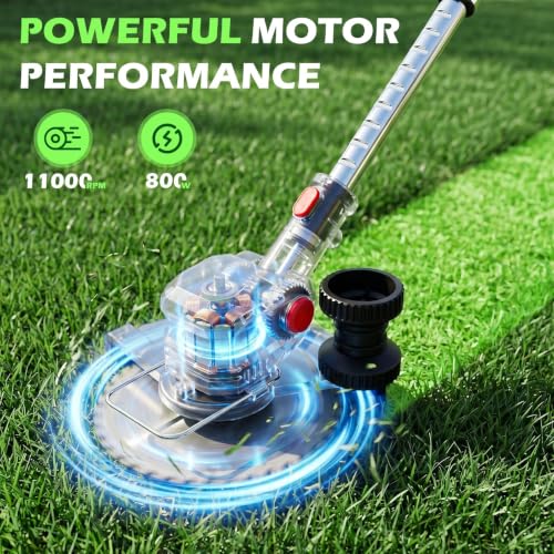 RAXONE 24V 8 Inch Cordless Weed Wacker, 3-in-1 Lawn Edger Grass Trimmer by RAXONE - Used condition - Image 3