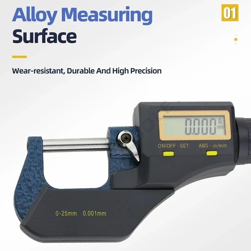 Micromètre externe 0-25 mm numérique pour mesures de haute précision