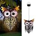 Petrala Solar Lantern Lights Hanging Outdoor Vintage Cute Owl Metal Lanterns 7 lumens Brown for Garden Patio Porch