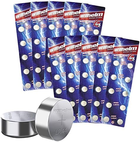 10 x wysokiej jakości bateria alkaliczna Wilhelm AG13/147/LR44/SR44W/357/LR1154/V13GA 1,5 V, blister