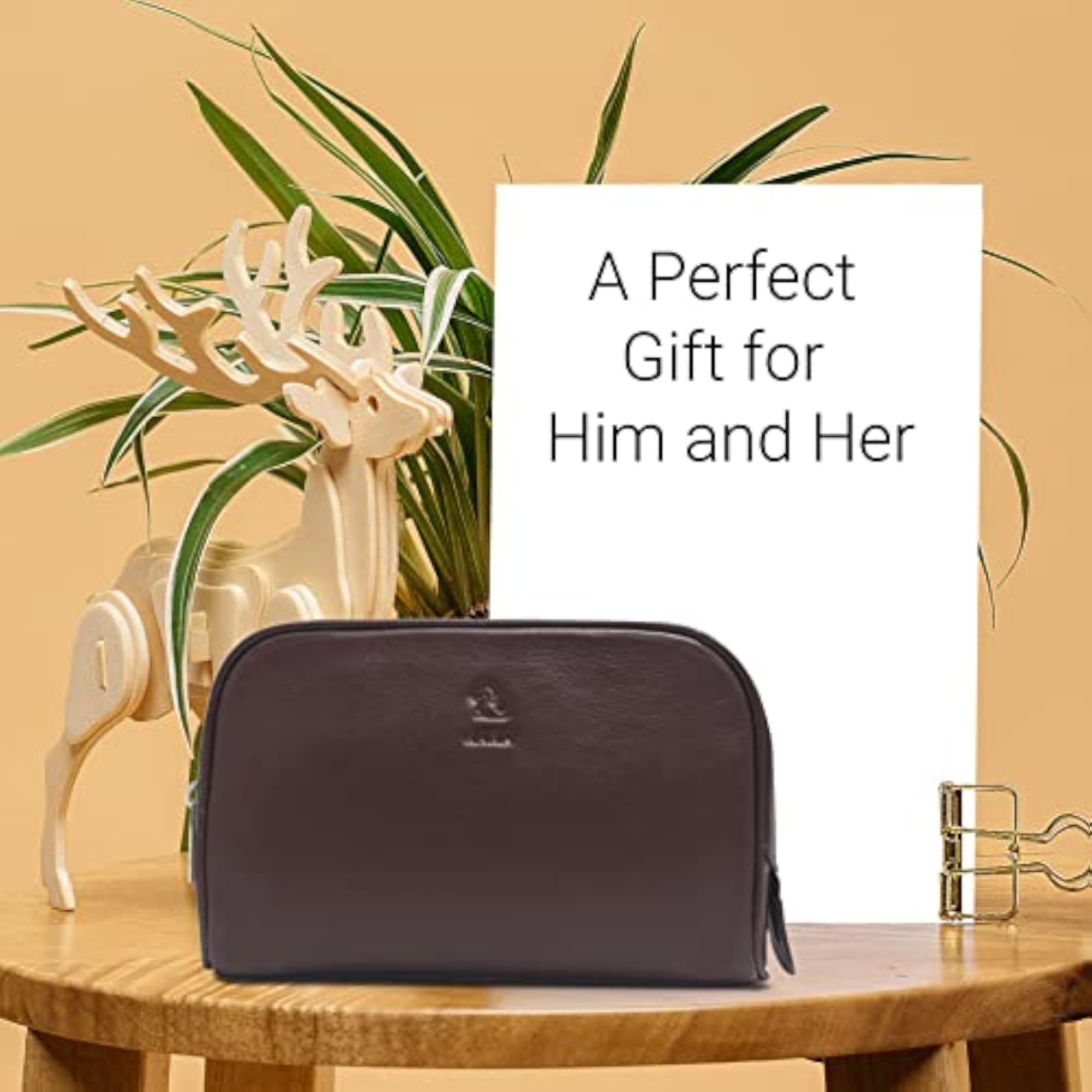 Multipurpose Malia Portable Toiletry Kit, Genuine Leather Pouch