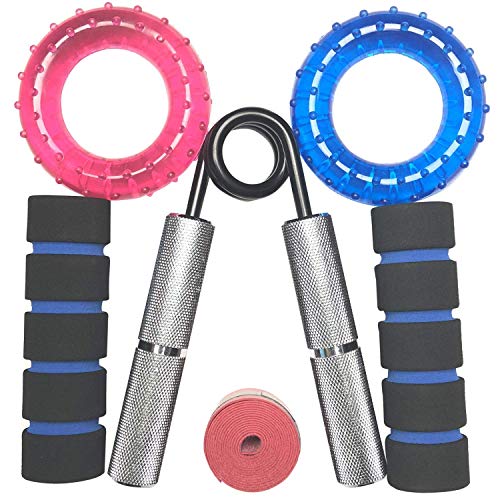 YZLSPORTS Hand Grip and Wrist Strengthener - Resistance from 50-350 lb Metal Exerciser for Hand, Forearm, and Fingers,Silver Stainless Steel (150 LB, Silver)