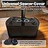 Universal Plant Spacer Caps (18 Pack) Compatible with Aerogarden, Ahopegarden, GardenCube, iDOO, Mufga, Letpot and Other Hydroponics Growing System Kit, Pod Cover Lids for Indoor Garden Kit, Black #3