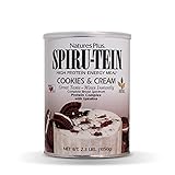 NaturesPlus SPIRU-TEIN Shake - Cookies & Cream - 2.3 lbs, Spirulina Protein Powder - Plant Based...