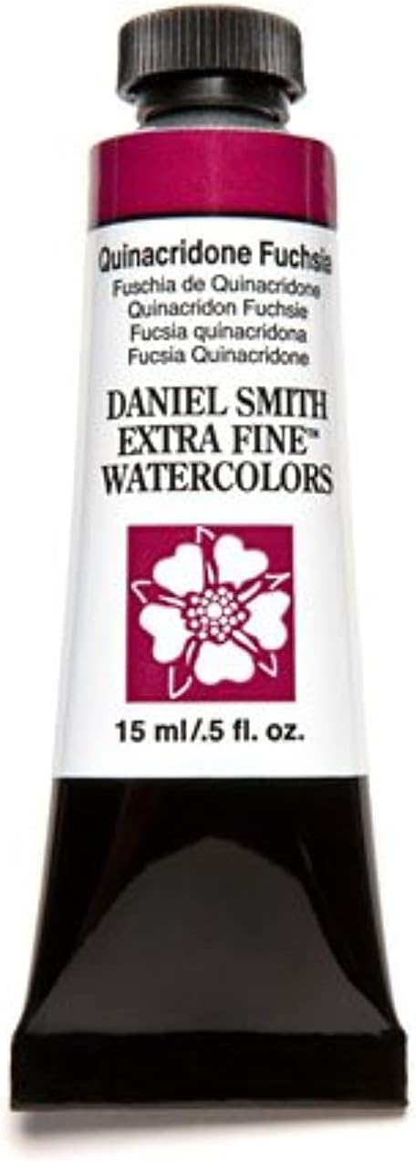 Daniel Smith Extra Fine Watercolor Paint, 15ml Tube, Quinacridone Fuchsia, 284600132, 0.5 Fl Oz (Pack of 1)
