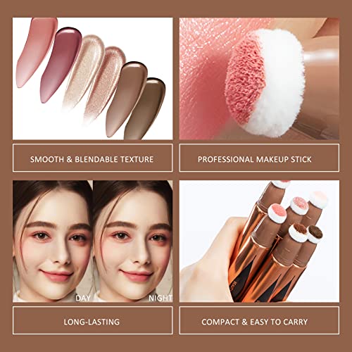 Pasnowfu Liquid Blush Beauty Wand, Cream Blush Matte Face Blush With Cushion Applicator, Smooth Silky Blush Stick For Cheeks And Lips, Long-Lasting Lightweight Blendable Cheek Tint Blush Makeup (#01) #TOP5