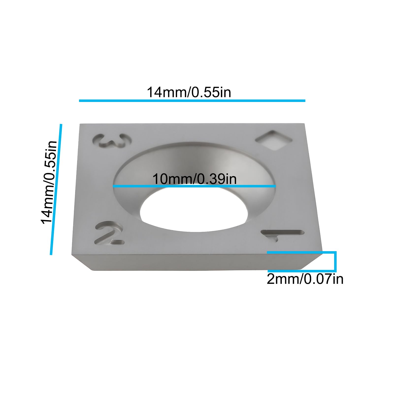 SG Store 4 lame reversibili in carburo a 30°, compatibili con smerigliatrice Scheppach LFR720, 14 x 14 x 2 mm