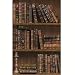 Blooming Wall 1023 Prepasted Vintage Book Shelf Peel and Stick Wallpaper Décor (48 Sq.Ft/Roll))