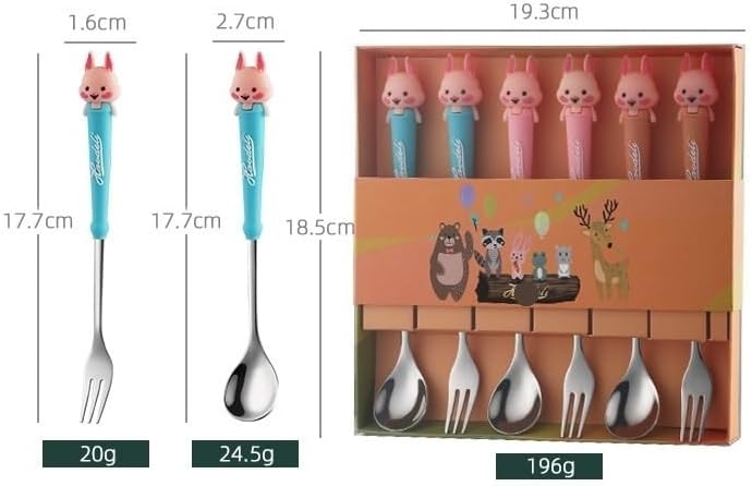 Silverware Flatware Set, 6/24/36/48/60/72pcs Creative Stainless Steel Tableware Christmas Spoon Gift Box Cartoon Christmas Tree Coffee Spoon Color Box Set(72 Pieces)
