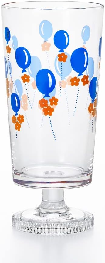 ADERIA 1902 Aderia Retro Glass with Stems, Balloons, 10.0 fl oz (305 ml), Gift Box, Made in Japan, Cup, Wedding, Celebration, Beer, Stylish, Present, Popular, Ranking Glass, Sake, Birthday, Women,