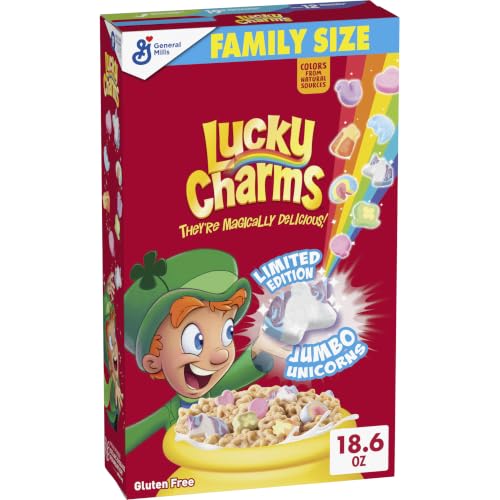 Lucky Charms Gluten Free Cereal with Marshmallows, Family Size, 18.6 oz