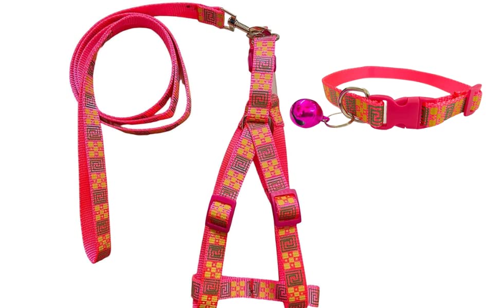 Dog Trust Dog Nylon Harness, Collar & Leash Set, Adjustable Chest Size (27-32 INCH) (Medium,Pink (B0C1JWJRML) Amazon Price History, Amazon Price Tracker