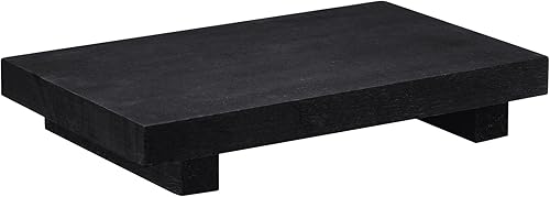 Nuogo Bandeja elevadora de madera para jabón, bandeja de jabón para fregadero de cocina, pedestal de madera para encimera de cocina, soporte