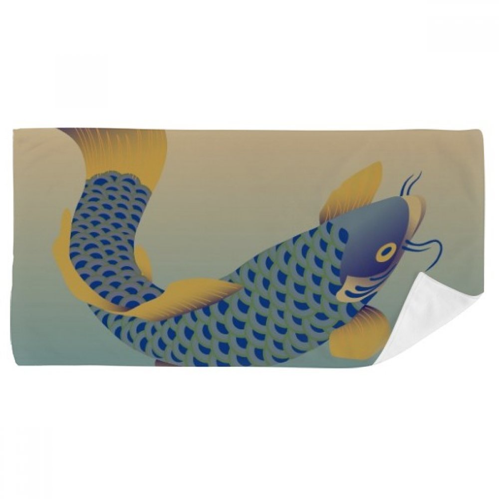 Serviette de bain douce anti-irritation poisson bleu débarbouillette 35x70