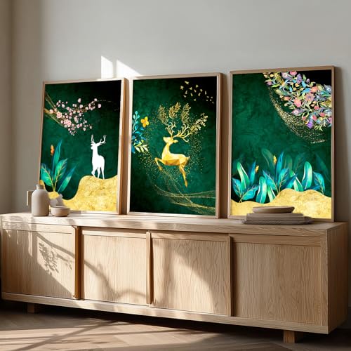 Image of kotart Modern Wall Art Framed Painting for Wall Decoration - Wall Paintings for Living Room, Bedroom - Set of 3 - D (Art 6, 10x13 inch)