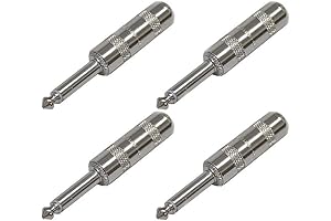 Four-Pack Switchcraft 280 Professional 1/4-Inch Two-Conductor Mono TS Phone Plugs