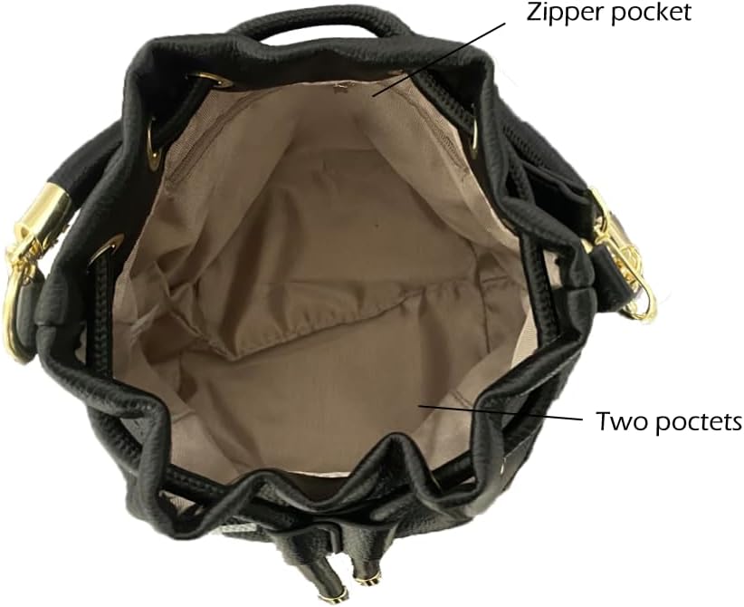 Bucket Bags and Purses For Women Small Drawstring Handbags Hobo Purse - Image 4