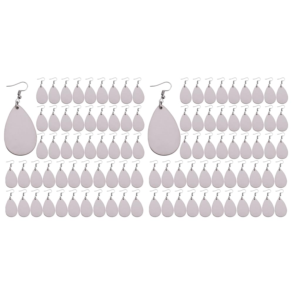 Boucles d'oreilles sublimation transfert de chaleur : Support vierge en forme de larme de 100 pièces
