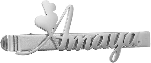 Clip de corbata personalizado con nombre personalizado para hombre, joyería de boda, regalos para novio, padre, iniciales personalizadas, barra de