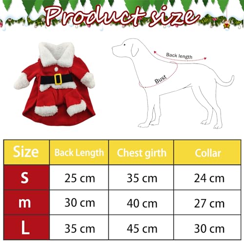 Kleidung für Haustiere Weihnachtsmann, Hundekostüme Weihnachten, Haustier Weihnachtskostüm, Katze Hund Weihnachtskostüm mit Mütze Weihnachtsmann, Für Christmas Party Cute Cats and Dogs Kostüm