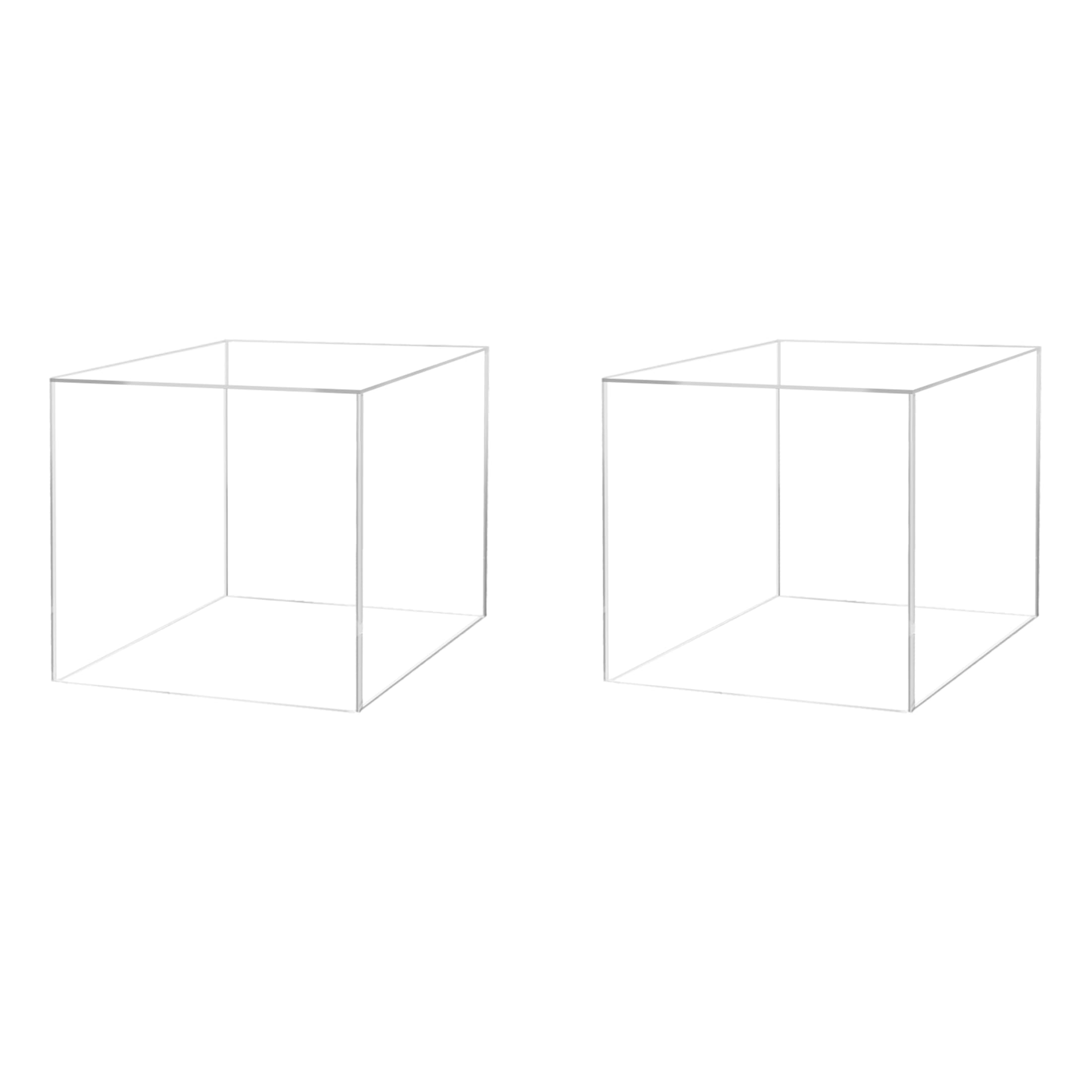 16 Clear Acrylic Display Blocks – 2x2x1 Inch & 1x1x1 Inch, Polished Acrylic Cubes For Jewelry, Collectibles, Ring Stands & More