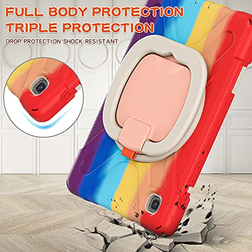 Étui Samsung Galaxy Tab A7 Lite 8.7 T220 coque de protection rouge avec sangle
