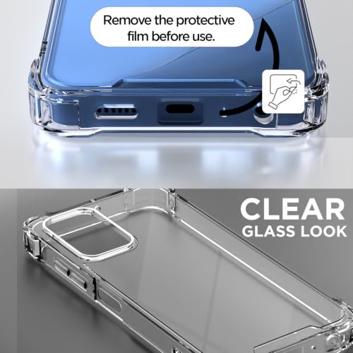 Image of Outlouders Back Cover for Samsung Galaxy A23 4G / A23 5G Clear Transparent PC + TPU Bumper Case with Raised Edges for Shockproof Protection (Transparent)