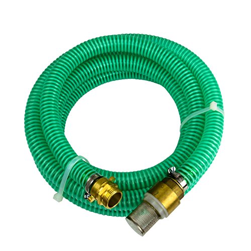 Stabilo-Sanitaer Ansauggarnitur 7m 1 Zoll DN25 NW25 Sauggarnitur Saugschlauchgarnitur Saugschlauch Messing Verbindung mit Rückschlagventil für Gartenpumpen