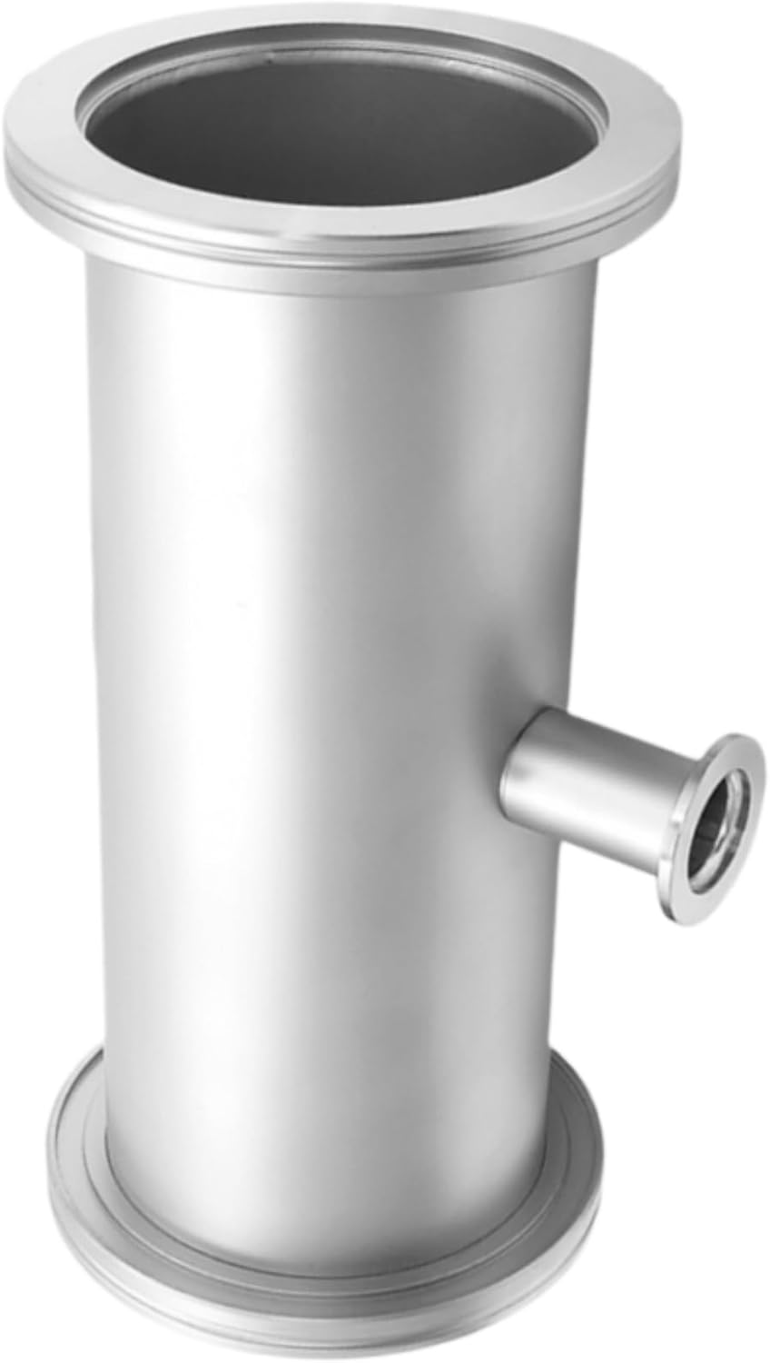 ISO-63 to KF-25 Adaptive Reducing Tee, ISO MF Interface, LF63 to KF25 vacuum fittings, Stainless SteelISO-LF To ISO-QF (KF) Reducer Tee (ISO-63 to KF-25)
