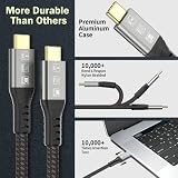 CableDeconn USB4 Compatible with Thunderbolt 4 8K 5K 1M Cable M/M USB-C 8K@30Hz 5K/4K 60Hz Video 40Gbps Data Transmissions Rate 20V 5A 100W Power Delivery 3in1 USB-C Cable External SSD eGPU