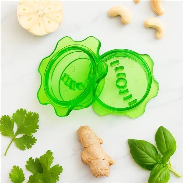 Miniatura 8 de Angel's Peel Lounge Picadora, preparación rápida manual de comidas - Herramientas de cocina para picar ajo, jengibre, hierbas, nueces (color verde)