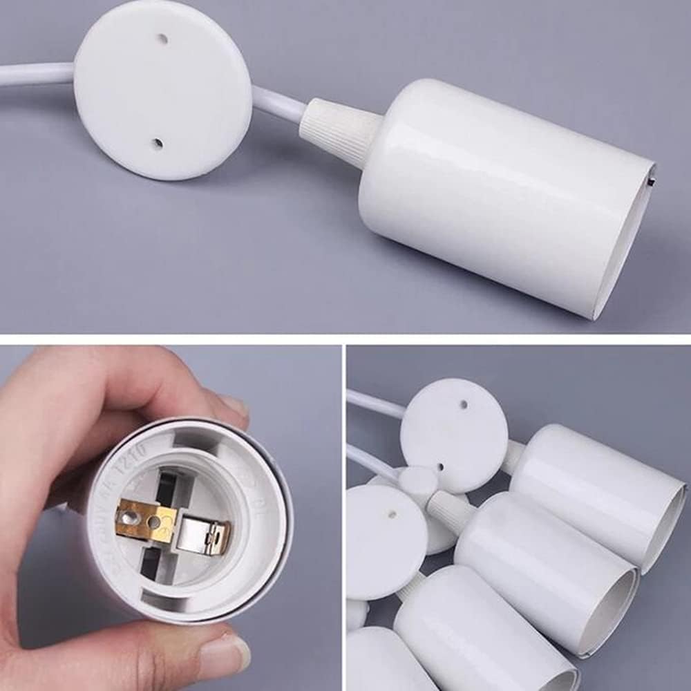 6-Head Pendant Light Fixture Spider Lamps Industrial White E27 6-Light 120V DIY Ceiling Hanging for Dinning Living Room Bar