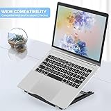 Jumkeet Laptop Stand,Foldable Portable Ventilated Desktop Laptop Holder,Universal Lightweight&Adjustable Ergonomic Tray Mount Compatible with iM(ac)/Notebook Computer/Tablet (Black) - Image 3