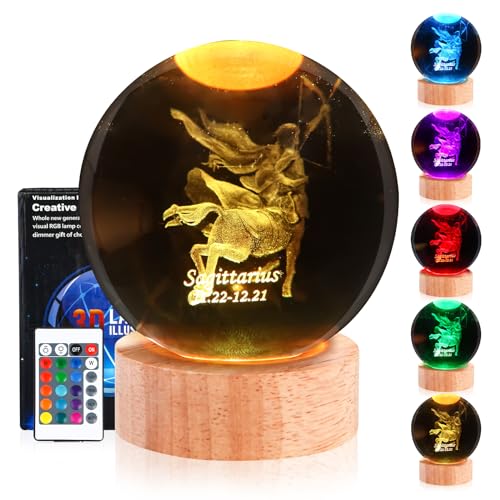 Zodiac Signs Crystal Ball Night Light