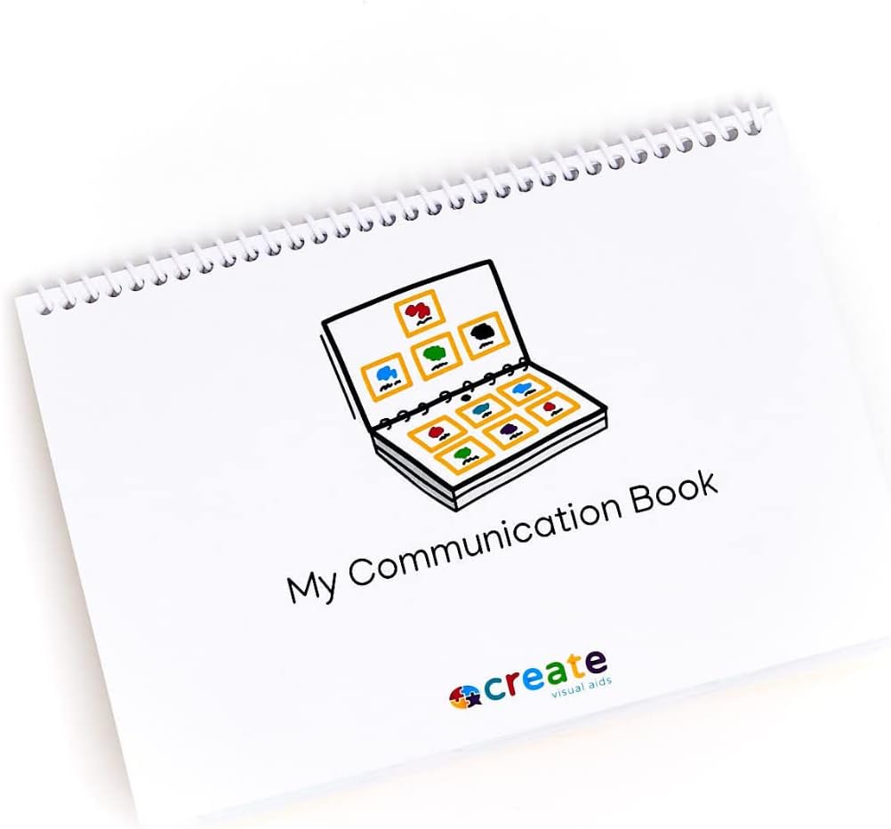 Communication Book With 34 Visual Aids To Support Routine And Transition, Including A Visual Timetable and Feelings Chart For ASD, Autism, Speech and Language, and Neurodiversity. Office Product