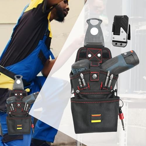 Sac banane magnétique de rangement pour outils avec support perceuse - 3